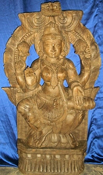 Finely Carved Lakshmi Statue