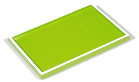 Acid Green with White Trims Lacquer Vanity Tray