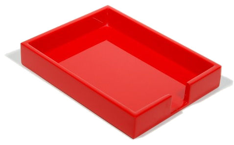 Red Lacquer Stationery Tray